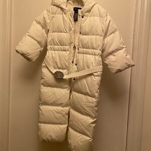 Ralph Lauren white Puffer Snowsuit 24M